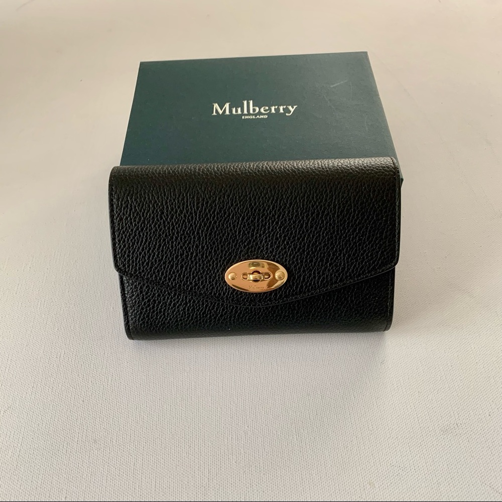 Mulberry Medium Darley Wallet in Black
